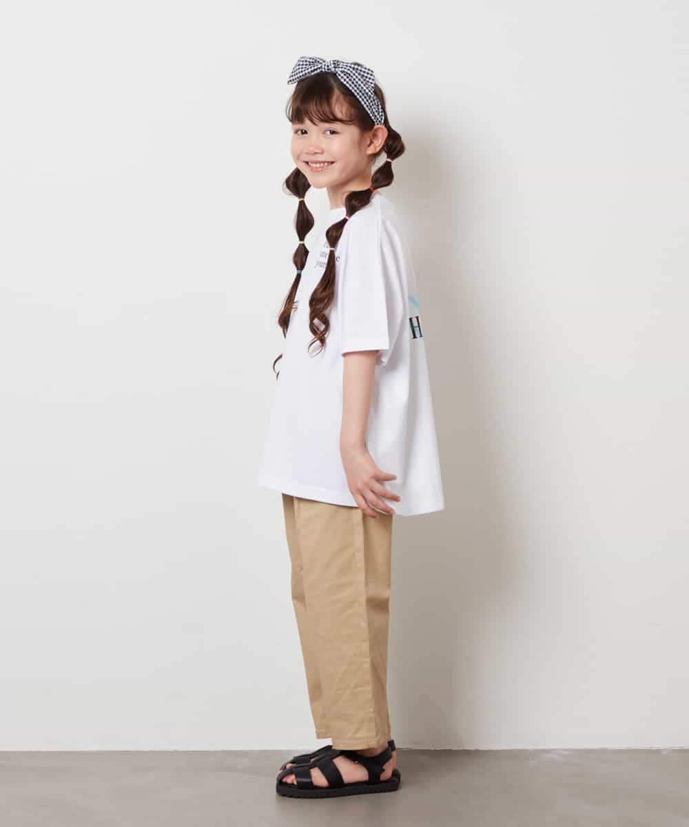 KJKHV22029 a.v.v KIDS(アー・ヴェ・ヴェ) [120-130]スプレーアート風オーバーＴシャツ ブラック