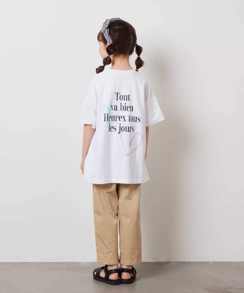 KJKHV22029 a.v.v KIDS(アー・ヴェ・ヴェ) [120-130]スプレーアート風オーバーＴシャツ ブラック