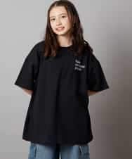 KJKHV22029 a.v.v KIDS(アー・ヴェ・ヴェ) [120-130]スプレーアート風オーバーＴシャツ ブラック