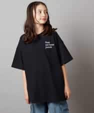 KJKHV22029 a.v.v KIDS(アー・ヴェ・ヴェ) [120-130]スプレーアート風オーバーＴシャツ ブラック