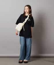 KJKHV22029 a.v.v KIDS(アー・ヴェ・ヴェ) [120-130]スプレーアート風オーバーＴシャツ ブラック