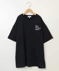 KJKHV22029 a.v.v KIDS(アー・ヴェ・ヴェ) [120-130]スプレーアート風オーバーＴシャツ ブラック