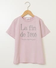 KJKHV25016 a.v.v KIDS(アー・ヴェ・ヴェ) 【接触冷感/ジメジメ対策】[100-130]ロゴ刺繍ゆるTシャツ ピンク