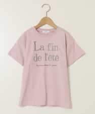 KJKHV25016 a.v.v KIDS(アー・ヴェ・ヴェ) 【接触冷感/ジメジメ対策】[100-130]ロゴ刺繍ゆるTシャツ ピンク
