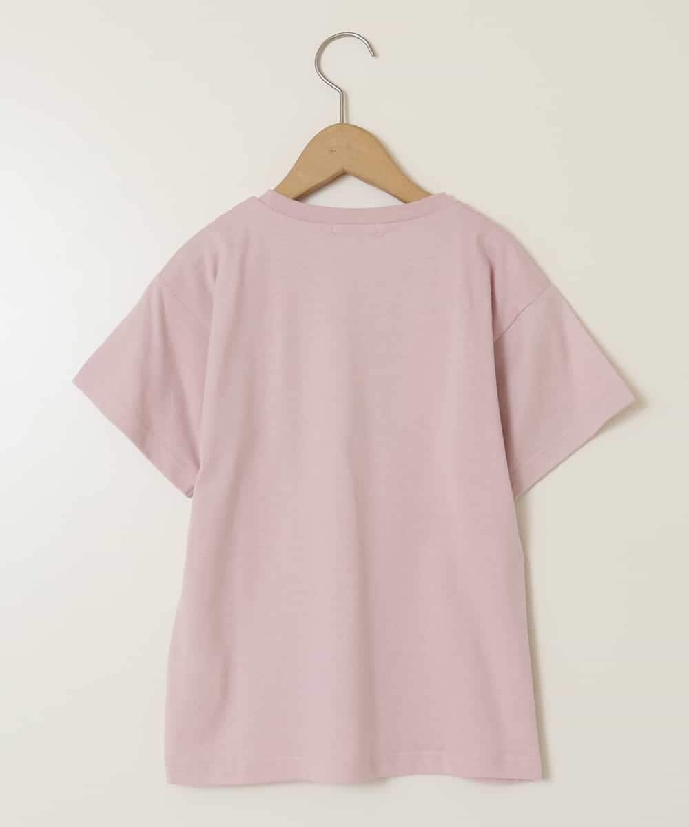KJKHV25016 a.v.v KIDS(アー・ヴェ・ヴェ) 【接触冷感/ジメジメ対策】[100-130]ロゴ刺繍ゆるTシャツ ピンク