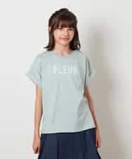 KJKHV30024 a.v.v KIDS(アー・ヴェ・ヴェ) [100-130]オーロラスパンコールロゴTシャツ ブラック