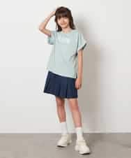 KJKHV30024 a.v.v KIDS(アー・ヴェ・ヴェ) [100-130]オーロラスパンコールロゴTシャツ ブラック