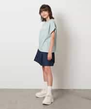 KJKHV30024 a.v.v KIDS(アー・ヴェ・ヴェ) [100-130]オーロラスパンコールロゴTシャツ ブラック