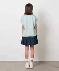 KJKHV30024 a.v.v KIDS(アー・ヴェ・ヴェ) [100-130]オーロラスパンコールロゴTシャツ ブラック