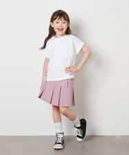 KJKHV30024 a.v.v KIDS(アー・ヴェ・ヴェ) [100-130]オーロラスパンコールロゴTシャツ ブラック