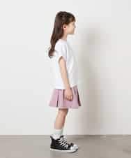 KJKHV30024 a.v.v KIDS(アー・ヴェ・ヴェ) [100-130]オーロラスパンコールロゴTシャツ ブラック