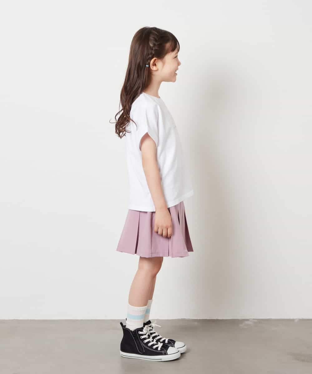 KJKHV30024 a.v.v KIDS(アー・ヴェ・ヴェ) [100-130]オーロラスパンコールロゴTシャツ ブラック
