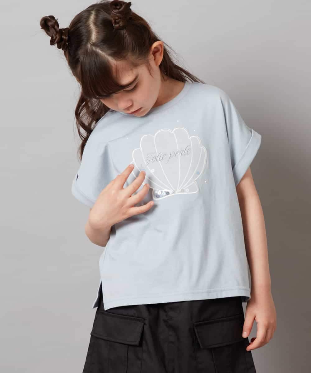 KJKHW20029 a.v.v KIDS(アー・ヴェ・ヴェ) [140-150]【接触冷感】アソートアートモチーフＴシャツ ホワイト
