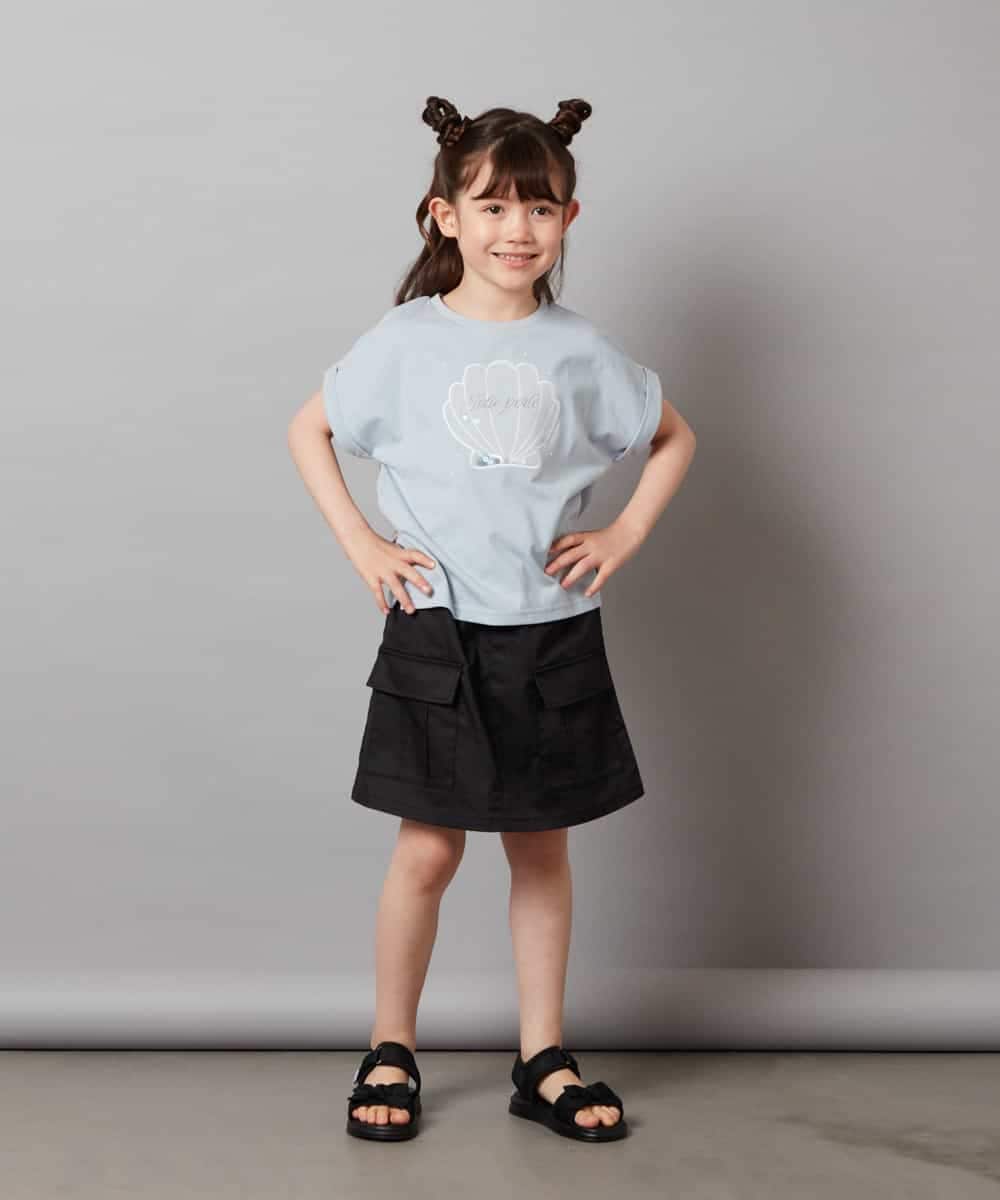 KJKHW20029 a.v.v KIDS(アー・ヴェ・ヴェ) [140-150]【接触冷感】アソートアートモチーフＴシャツ ホワイト