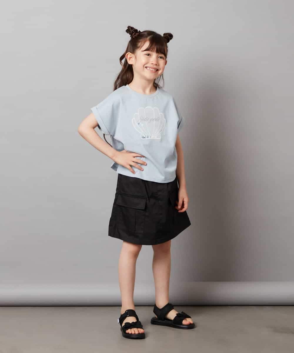KJKHW20029 a.v.v KIDS(アー・ヴェ・ヴェ) [140-150]【接触冷感】アソートアートモチーフＴシャツ ホワイト