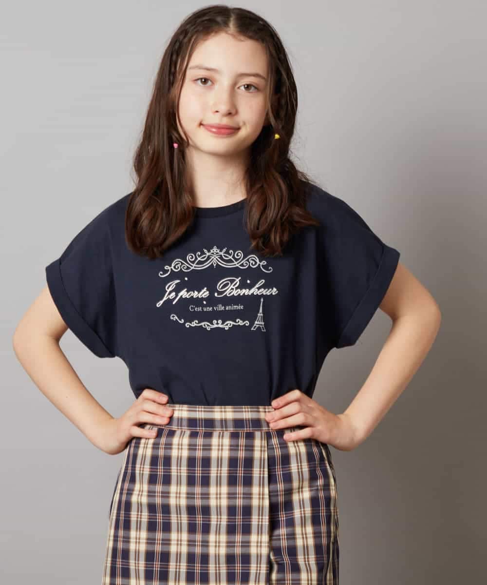 KJKHW20029 a.v.v KIDS(アー・ヴェ・ヴェ) [140-150]【接触冷感】アソートアートモチーフＴシャツ ホワイト