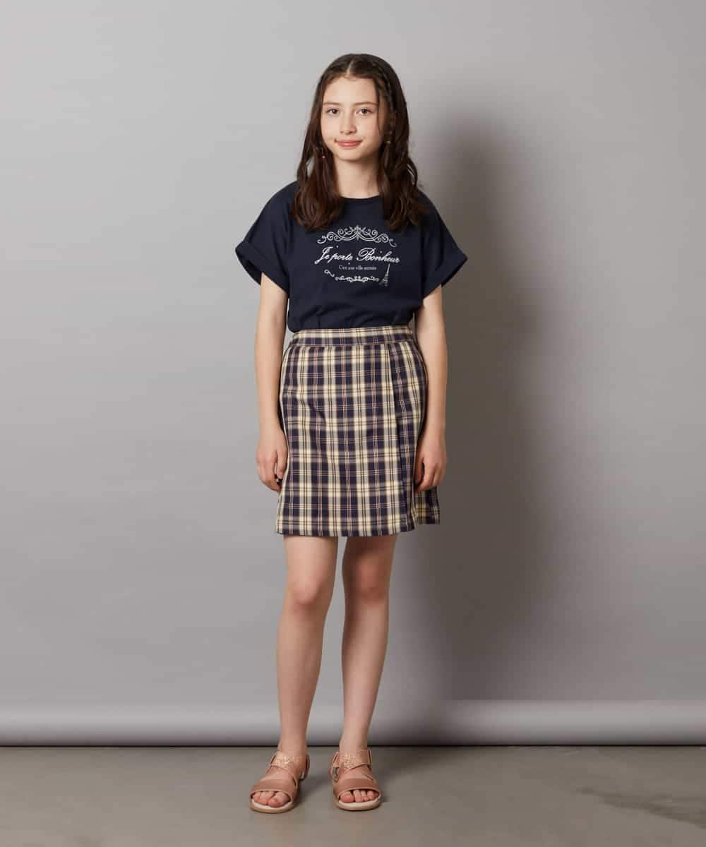 KJKHW20029 a.v.v KIDS(アー・ヴェ・ヴェ) [140-150]【接触冷感】アソートアートモチーフＴシャツ ホワイト