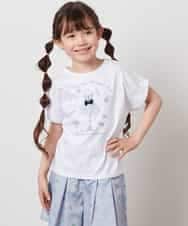 KJKHW20029 a.v.v KIDS(アー・ヴェ・ヴェ) [140-150]【接触冷感】アソートアートモチーフＴシャツ ホワイト