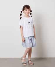 KJKHW20029 a.v.v KIDS(アー・ヴェ・ヴェ) [140-150]【接触冷感】アソートアートモチーフＴシャツ ホワイト