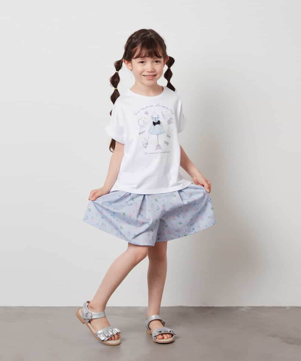 KJKHW20029 a.v.v KIDS(アー・ヴェ・ヴェ) [140-150]【接触冷感】アソートアートモチーフＴシャツ ホワイト