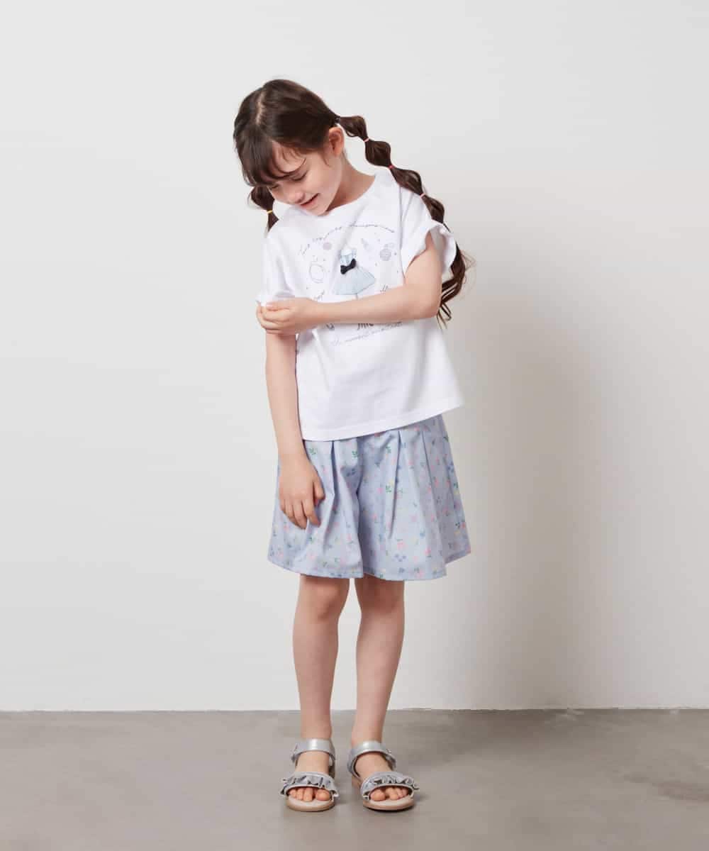 KJKHW20029 a.v.v KIDS(アー・ヴェ・ヴェ) [140-150]【接触冷感】アソートアートモチーフＴシャツ ホワイト