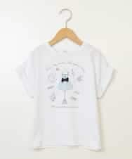 KJKHW20029 a.v.v KIDS(アー・ヴェ・ヴェ) [140-150]【接触冷感】アソートアートモチーフＴシャツ ホワイト