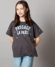 KJKHW21024 a.v.v KIDS(アー・ヴェ・ヴェ) [140-150]【接触冷感】ハート刺繍＆ロゴプリントゆるTシャツ ホワイト