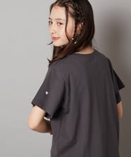KJKHW21024 a.v.v KIDS(アー・ヴェ・ヴェ) [140-150]【接触冷感】ハート刺繍＆ロゴプリントゆるTシャツ ホワイト