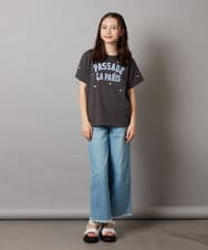 KJKHW21024 a.v.v KIDS(アー・ヴェ・ヴェ) [140-150]【接触冷感】ハート刺繍＆ロゴプリントゆるTシャツ ホワイト