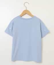 KJKHW21024 a.v.v KIDS(アー・ヴェ・ヴェ) [140-150]【接触冷感】ハート刺繍＆ロゴプリントゆるTシャツ ライトブルー