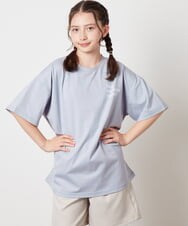 KJKHW22024 a.v.v KIDS(アー・ヴェ・ヴェ) 【ジュニア】[140-150]スプレーアート風オーバーＴシャツ ライトブルー