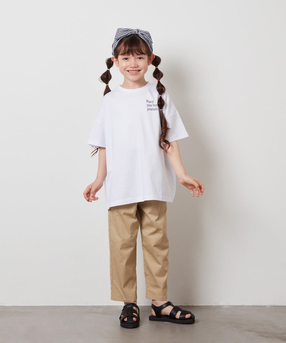 KJKHW22024 a.v.v KIDS(アー・ヴェ・ヴェ) 【ジュニア】[140-150]スプレーアート風オーバーＴシャツ ライトブルー
