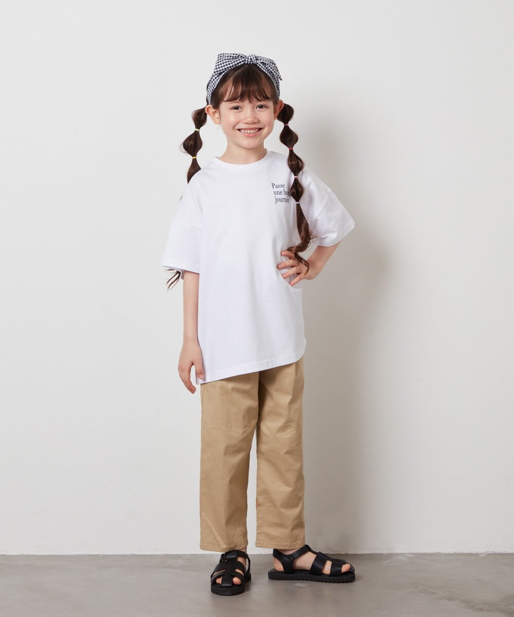 KJKHW22024 a.v.v KIDS(アー・ヴェ・ヴェ) 【ジュニア】[140-150]スプレーアート風オーバーＴシャツ ライトブルー