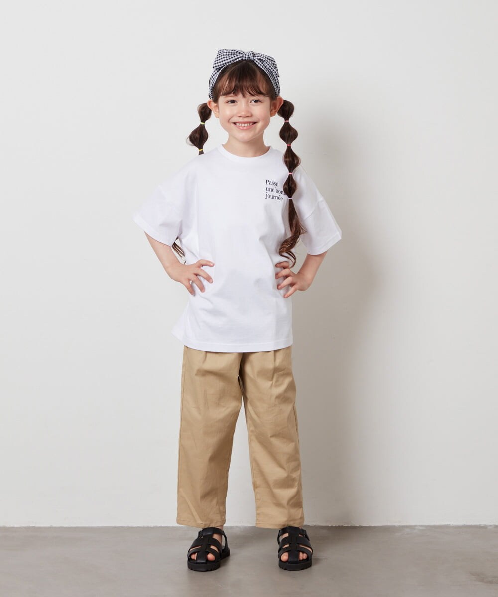 KJKHW22024 a.v.v KIDS(アー・ヴェ・ヴェ) 【ジュニア】[140-150]スプレーアート風オーバーＴシャツ ライトブルー