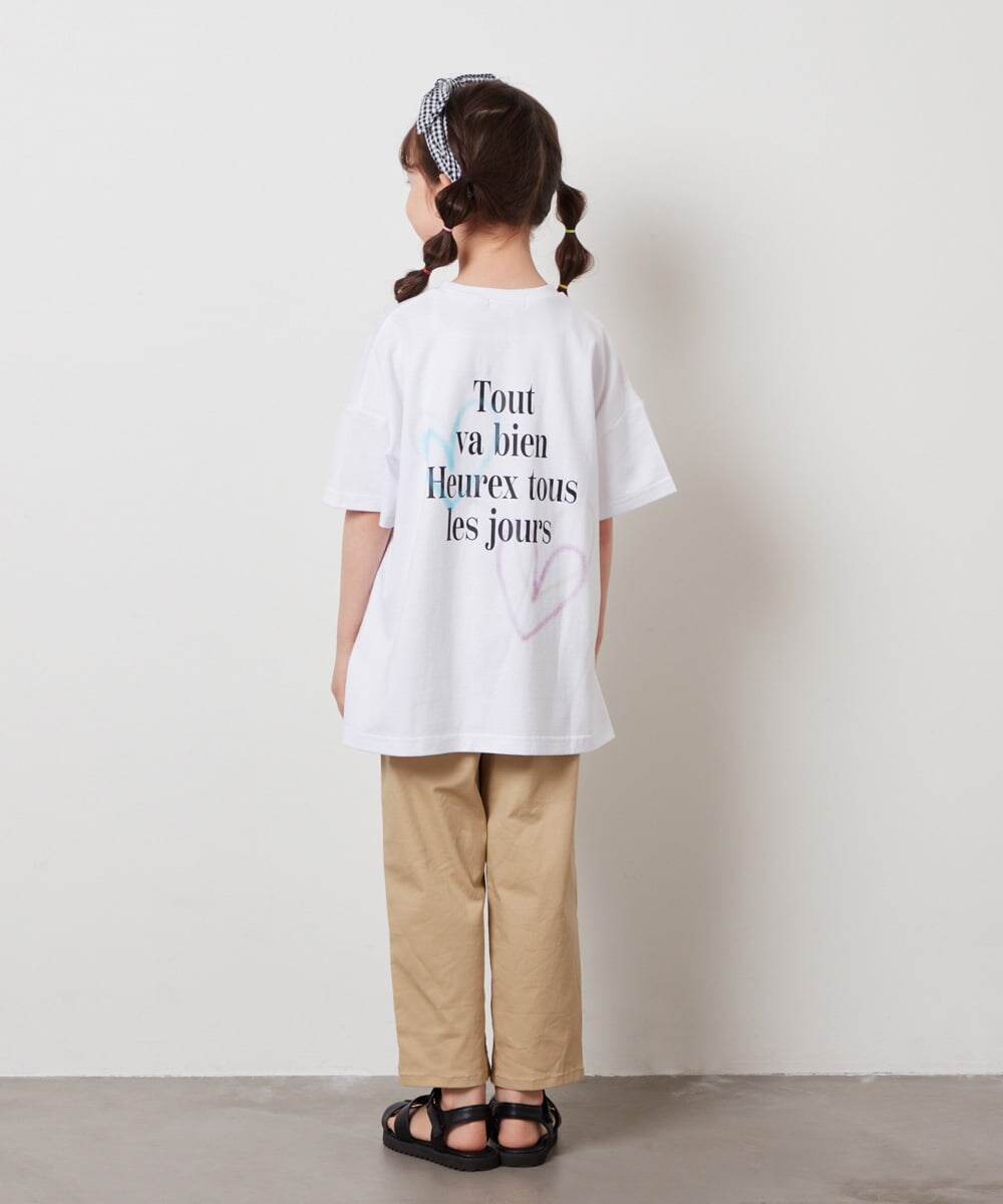 KJKHW22024 a.v.v KIDS(アー・ヴェ・ヴェ) 【ジュニア】[140-150]スプレーアート風オーバーＴシャツ ライトブルー