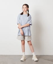 KJKHW22024 a.v.v KIDS(アー・ヴェ・ヴェ) 【ジュニア】[140-150]スプレーアート風オーバーＴシャツ ライトブルー