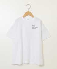 KJKHW22024 a.v.v KIDS(アー・ヴェ・ヴェ) 【ジュニア】[140-150]スプレーアート風オーバーＴシャツ ホワイト