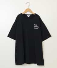KJKHW22024 a.v.v KIDS(アー・ヴェ・ヴェ) 【ジュニア】[140-150]スプレーアート風オーバーＴシャツ ブラック