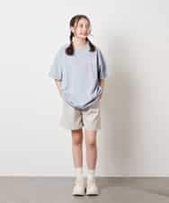KJKHW22029 a.v.v KIDS(アー・ヴェ・ヴェ) [140-150]スプレーアート風オーバーＴシャツ ブラック