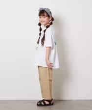KJKHW22029 a.v.v KIDS(アー・ヴェ・ヴェ) [140-150]スプレーアート風オーバーＴシャツ ブラック