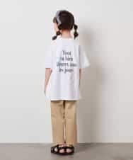 KJKHW22029 a.v.v KIDS(アー・ヴェ・ヴェ) [140-150]スプレーアート風オーバーＴシャツ ブラック