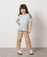KJKHW25019 a.v.v KIDS(アー・ヴェ・ヴェ) [140-150]【接触冷感】ロゴ刺繍ゆるTシャツ ピンク
