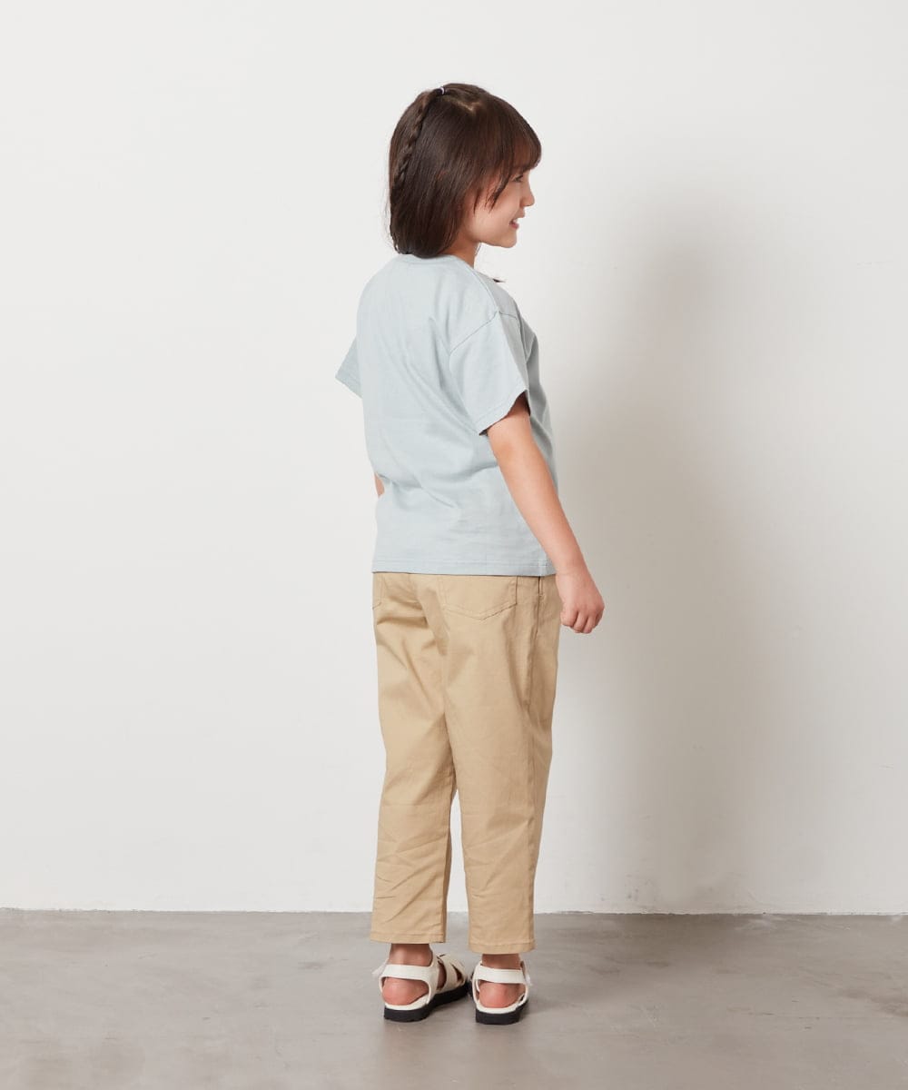 KJKHW25019 a.v.v KIDS(アー・ヴェ・ヴェ) [140-150]【接触冷感】ロゴ刺繍ゆるTシャツ ピンク