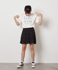 KJKHW25019 a.v.v KIDS(アー・ヴェ・ヴェ) [140-150]【接触冷感】ロゴ刺繍ゆるTシャツ ピンク