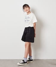 KJKHW25019 a.v.v KIDS(アー・ヴェ・ヴェ) [140-150]【接触冷感】ロゴ刺繍ゆるTシャツ ピンク