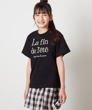 KJKHW25019 a.v.v KIDS(アー・ヴェ・ヴェ) [140-150]【接触冷感】ロゴ刺繍ゆるTシャツ ピンク