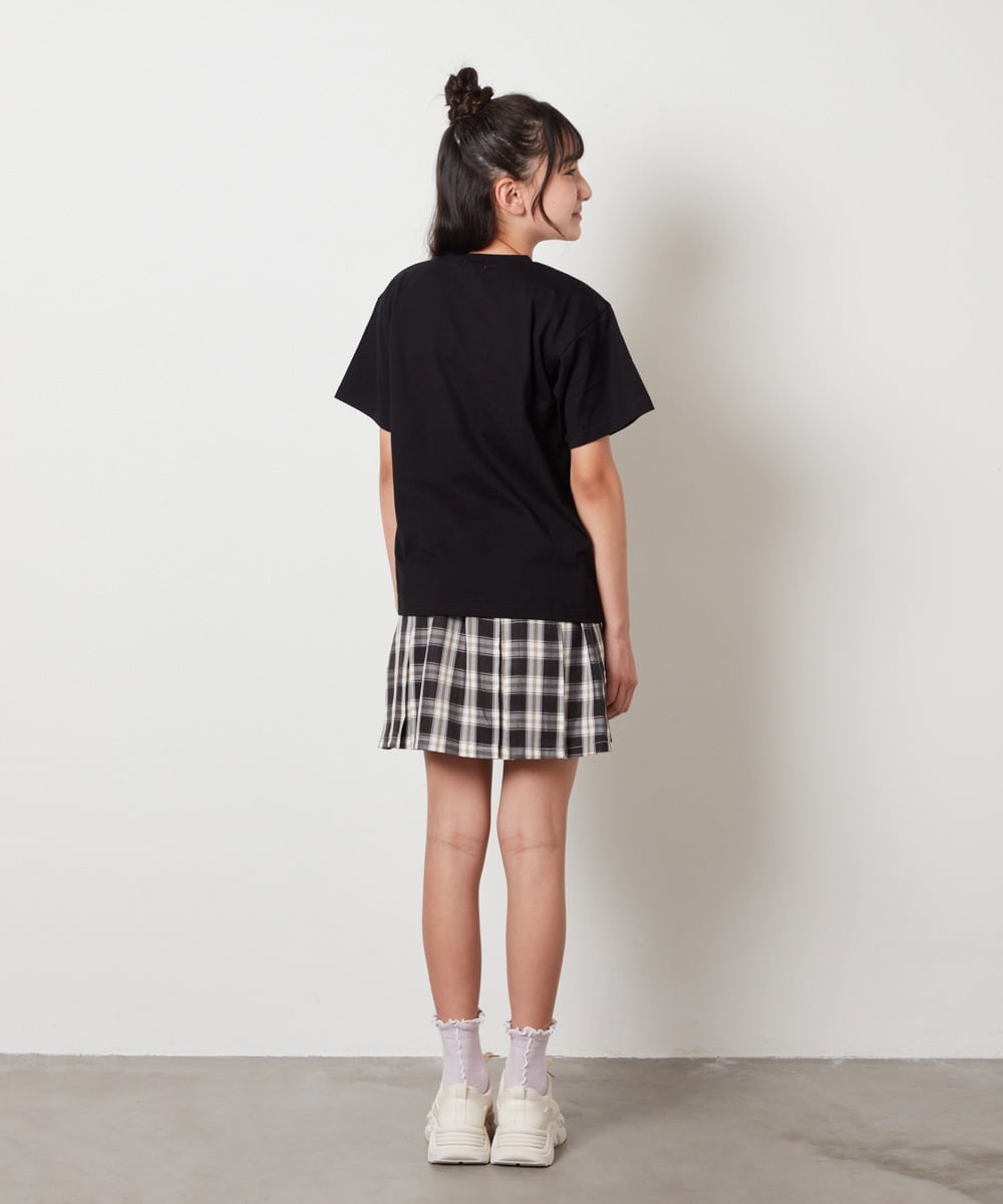 KJKHW25019 a.v.v KIDS(アー・ヴェ・ヴェ) [140-150]【接触冷感】ロゴ刺繍ゆるTシャツ ピンク