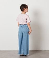 KJKHW25019 a.v.v KIDS(アー・ヴェ・ヴェ) [140-150]【接触冷感】ロゴ刺繍ゆるTシャツ ピンク