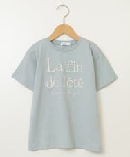 KJKHW25019 a.v.v KIDS(アー・ヴェ・ヴェ) [140-150]【接触冷感】ロゴ刺繍ゆるTシャツ グリーン