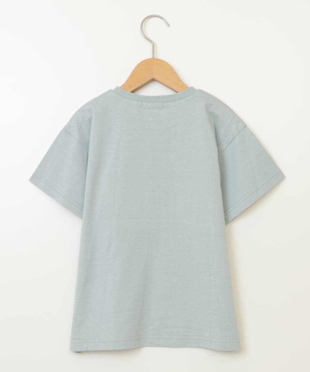KJKHW25019 a.v.v KIDS(アー・ヴェ・ヴェ) [140-150]【接触冷感】ロゴ刺繍ゆるTシャツ グリーン